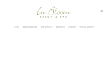 Tablet Screenshot of inbloomsalonandspa.com